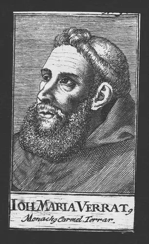 Giovanni Maria Verrati Theologe Ferrara Italien Kupferstich Portrait