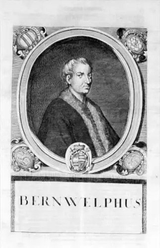 Berowelf Bischof v Würzburg Kupferstich Portrait engraving gravure