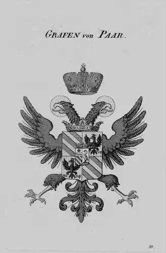 Paar Wappen Adel coat of arms heraldry Heraldik crest Kupferstich