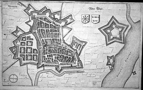 Vesalia. Nider Wesel. - Wesel Rhein Niederrhein Nordrhein-Westfalen Stadtplan