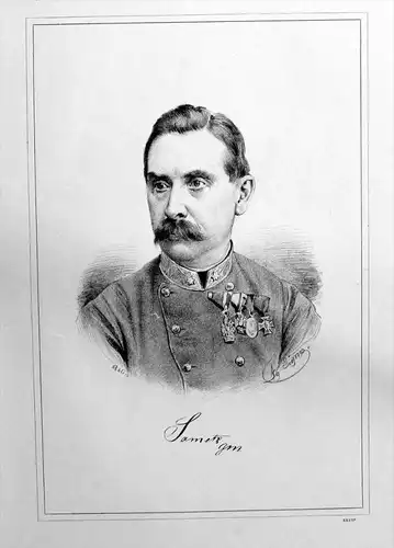 Adalbert Sametz Generalmajor Portrait Lithographie litho lithograph