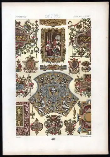 16th century ornament ornaments color Lithograph chromo litho