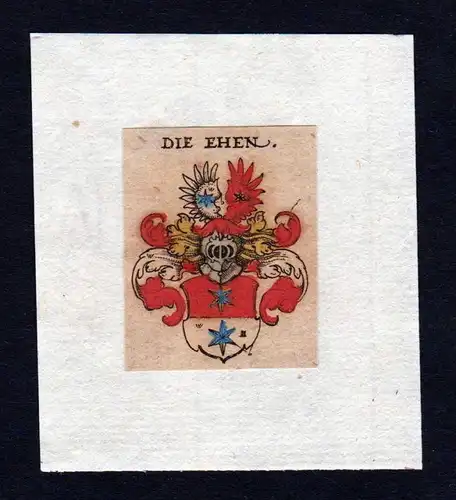 h. von Ehen Ehe Wappen Adel coat of arms heraldry Heraldik Kupferstich