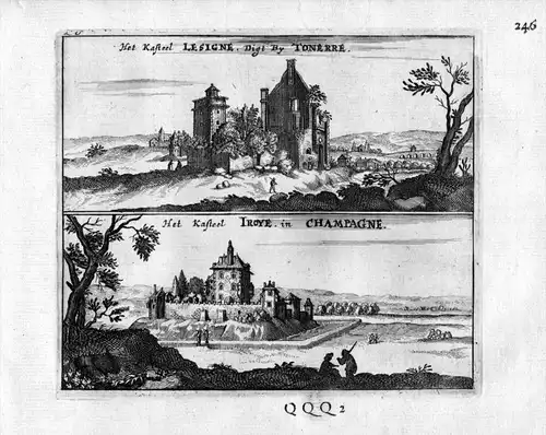 Chateau de Lessigny Irroy Champagne Frankreich France gravure estampe Kupferstich