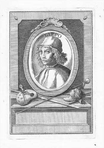 Lippo Memmi Siena Italia Kupferstich Portrait engraving