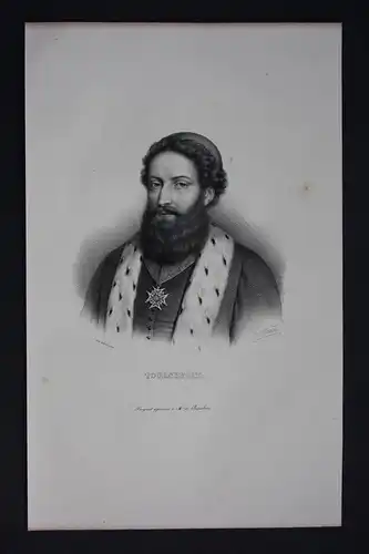 Joseph Pitton de Tournefort Botanist Lithographie Portrait Folio