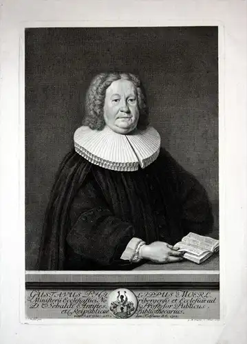 "Gustavus Philippus Moerl" - Gustav Philipp Mörl Theologe Nürnberg Kupferstich Portrait