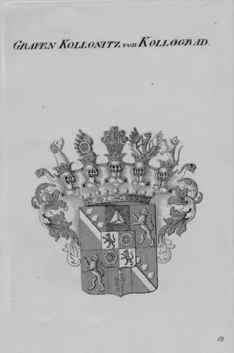Kollonitz Kollograd Wappen Adel coat of arms heraldry Heraldik Kupferstich
