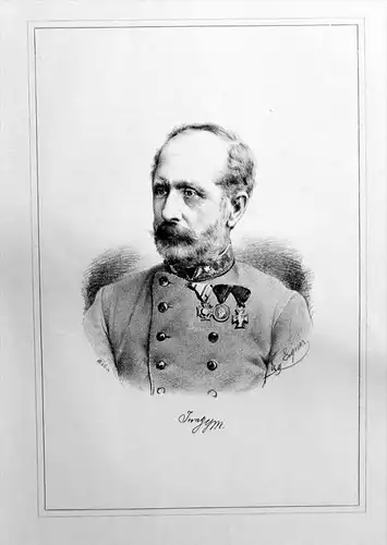 Friedrich Jung Feldmarschalleutnant Portrait Litho Lithographie lithograph