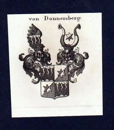 Freiherren von Donnersberg Kupferstich Wappen Heraldik coat of arms