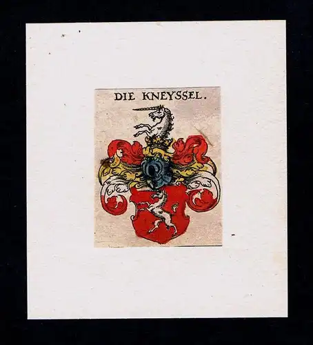 Die Kneyssel Wappen coat of arms heraldry Heraldik Kupferstich