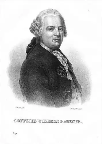 Gottlieb Wilhelm Rabener Lithographie Portrait