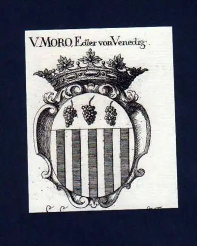 Moro v. Venedig Venetia Italia Kupfer Wappen