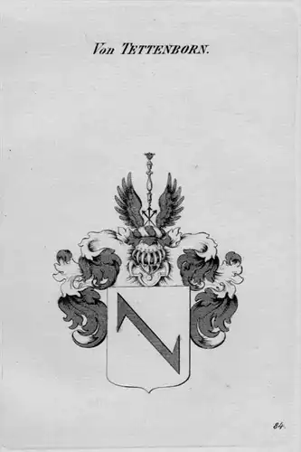 Tettenborn Wappen Adel coat of arms heraldry Heraldik crest Kupferstich