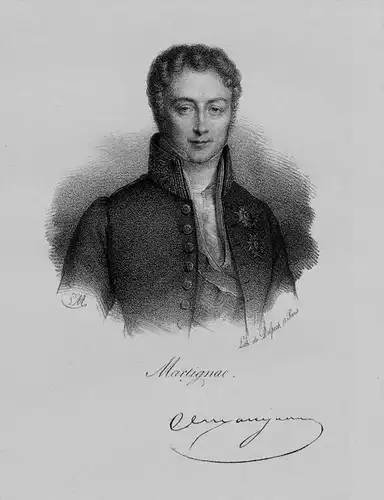 Jean-Baptiste Gay Vicomte de Martignac Staatsmann Lithographie Portrait