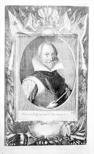 Heinrich v Dampierre Feldmarschall Kupfer Portrait