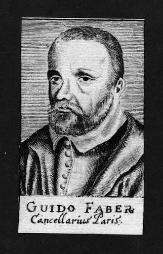 Guido Faber Jurist lawyer Kanzler Paris Frankreich Kupferstich Portrait