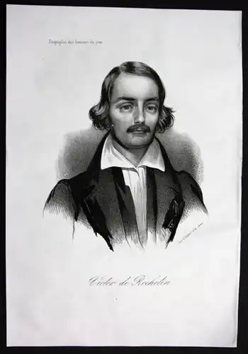 Victor de Rochetin Frankreich France lithograph Lithographie Portrait