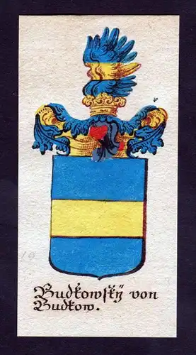 Budowsky von Budow Budowo Böhmen Wappen coat of arms Manuskript