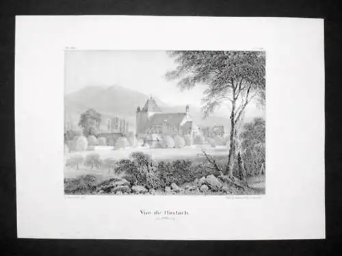 Oberhaslach Niederhaslach Elsass Lithographie