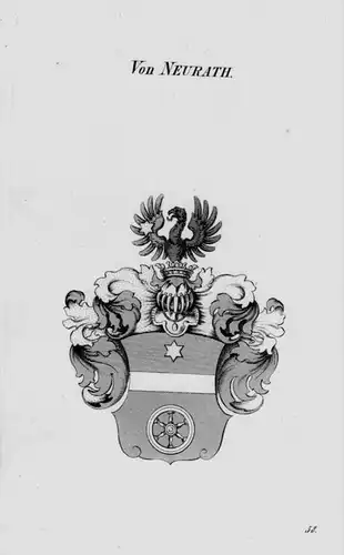 Von Neurath Wappen Adel coat of arms heraldry Heraldik crest Kupferstich