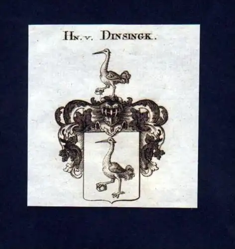 Herren v. Dinsingk Heraldik Kupferstich Wappen