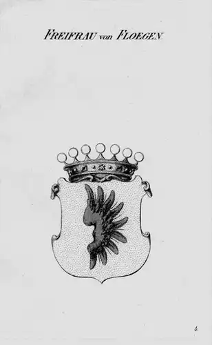 Floegen Wappen Adel coat of arms heraldry Heraldik crest Kupferstich