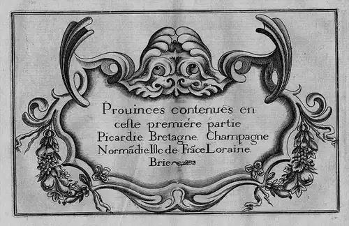 Picardie Bretagne Champagne France gravure Kupferstich Tassin title page