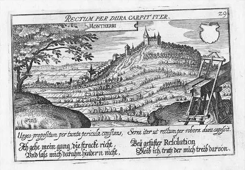 Montherri - Montlhery / Palaiseau / Essone / Ile-de-France / gravure estampe