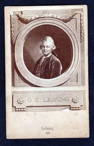 Gotthold Ephraim Lessing Portrait CDV Photo vintage Foto