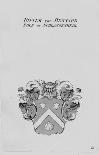 Besnard Wappen Adel coat of arms heraldry Heraldik crest Kupferstich