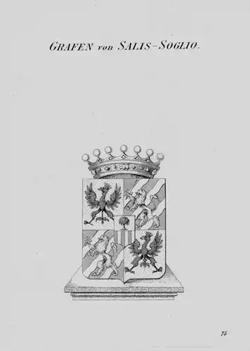 Salis Soglio Wappen Adel coat of arms heraldry Heraldik crest Kupferstich