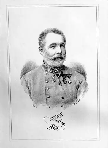 Josef Freiherr von Weber Original Lithographie Portrait Litho