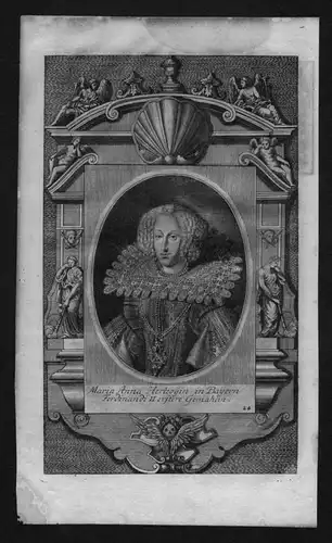 Maria Anna von Bayern Prinzessin Erzherzogin Kupferstich Portrait