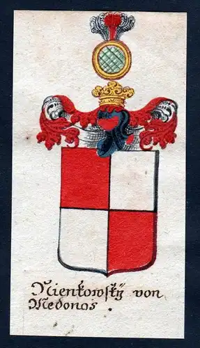 Nienkowsky von Medonos Böhmen Wappen coat of arms Manuskript