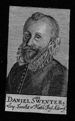 Daniel Schwenter Orientalist Professor Altdorf Kupferstich Portrait