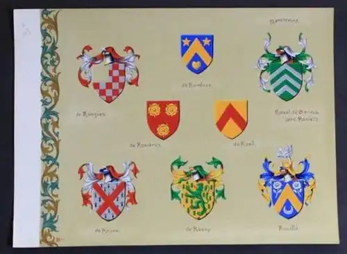 Rongies Rombies Rost Rouille Rosne Rosieres Blason Wappen Heraldik