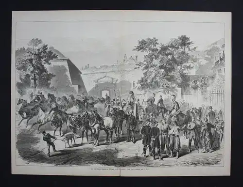 Sedan Frankreich France Militaria Krieg wood engraving Holzstich