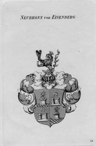 Eisenberg Wappen Adel coat of arms heraldry Heraldik crest Kupferstich