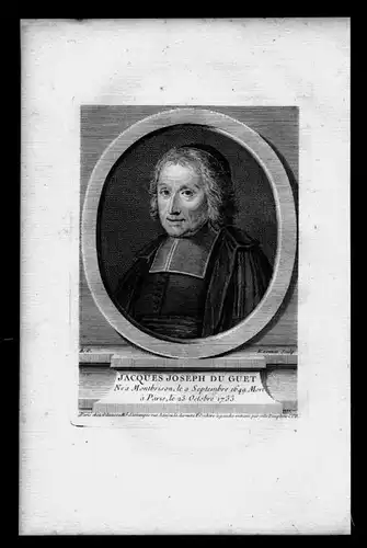 Jacques Joseph Duguet Theologe Frankreich France Kupferstich Portrait