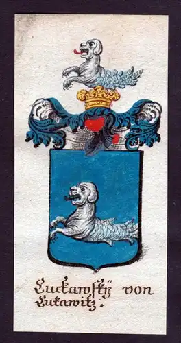 Lukawsky von Lukawitz Böhmen Wappen coat of arms Manuskript
