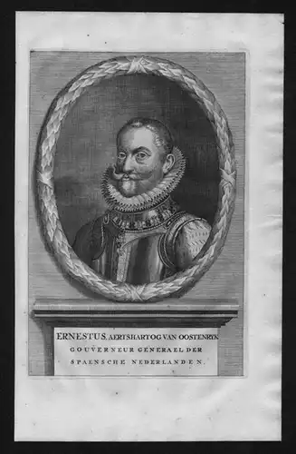 Ernst von Österreich Habsburg Erzherzog Portrait Kupferstich