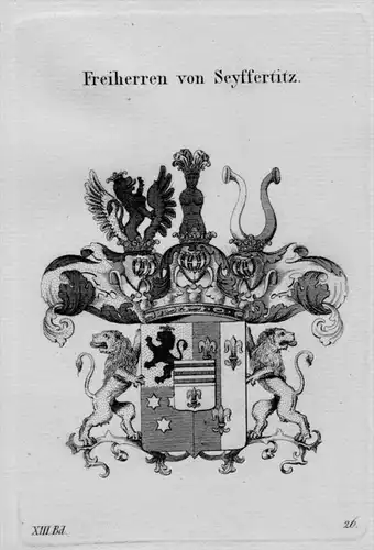 Seyffertitz Wappen Adel coat of arms heraldry Heraldik crest Kupferstich