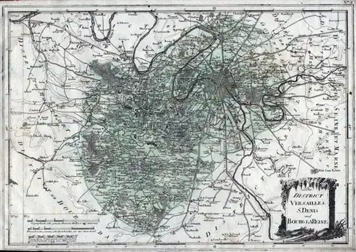 Der District Versailles S. Denis und Bourg la Reine - Paris Versailles Saint-Denis Bourg-la-Reine - carte grav