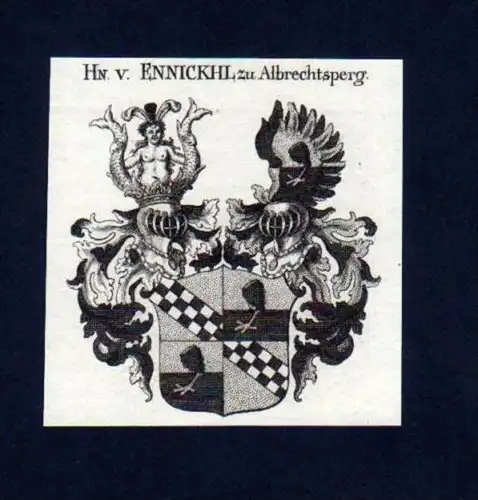 Ennickhl zu Albrechtsperg Kupferstich Wappen