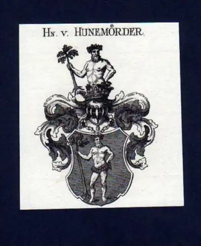 Herren v. Hunemörder Kupferstich Wappen