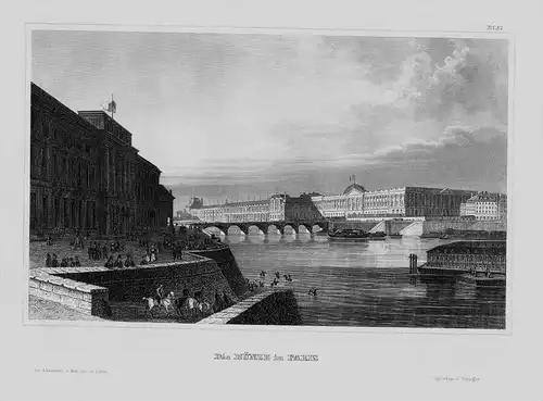 Paris Münze Seine Fluss Ufer Frankreich France Original