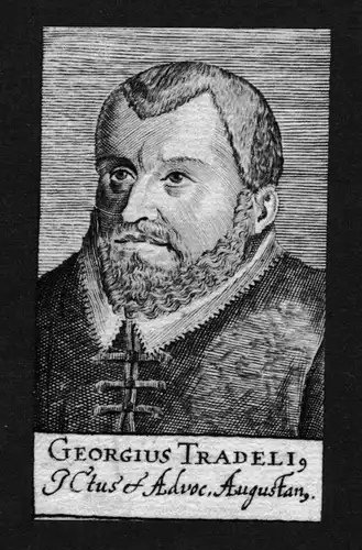 Georg Tradel Georgius Tradelius Jurist lawyer Kupferstich Portrait