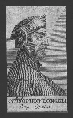 Christophe de Longueil Humanist Brabant Belgien Kupferstich Portrait