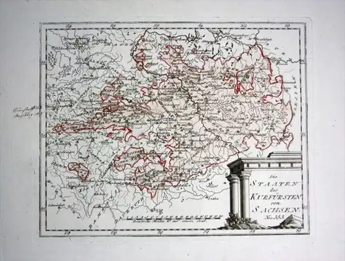 Kurfürstentum Sachsen - Reilly Karte map